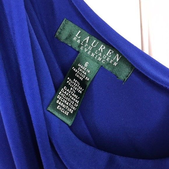 Ralph Lauren Evening Gown One Shoulder - Size 6 - Picture 5 of 8